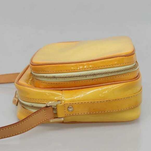 LOUIS VUITTON Monogram Vernis Wooster Bag Lime Yellow M91075 LV Auth ep9753 - Picture 9 of 16